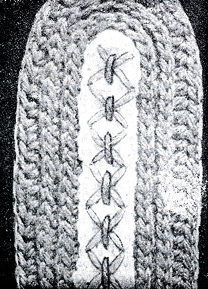 Children's Crocheted Mittens Pattern #634 closeup
