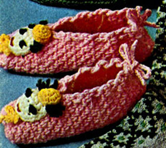 Children's Crocheted Slippers Pattern Style B