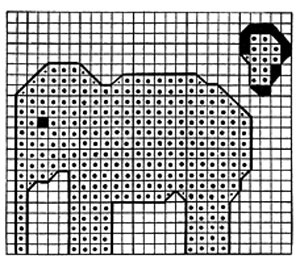Jumbo Elephant Toy Pattern chart