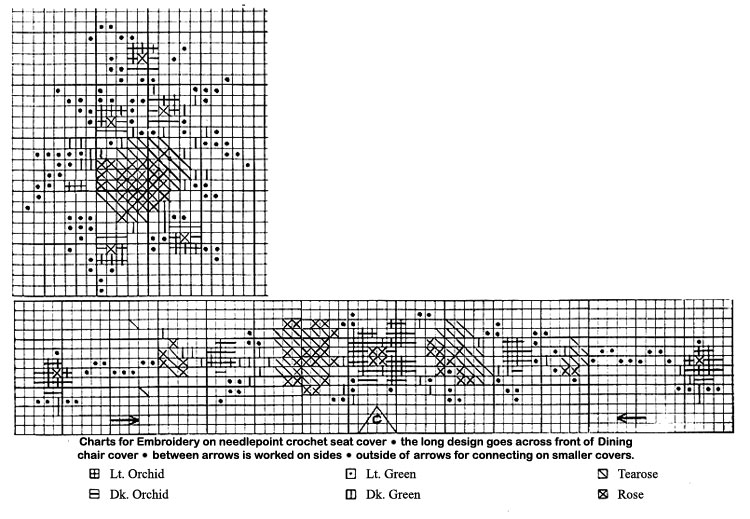 Needlepoint Crochet Seat Cover Pattern chart