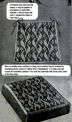Trailing Vine Chair Seat Cover Pattern 2