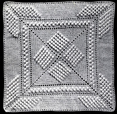 Star Popcorn Bedspread Pattern Square