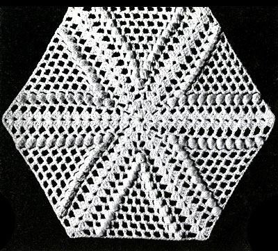 Pinwheel Popcorn Bedspread Pattern Square