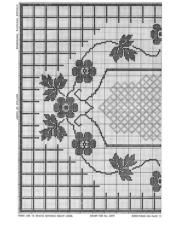 Lovelace Bedspread Pattern chart