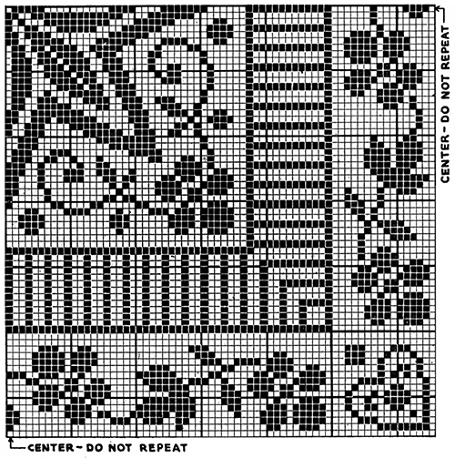 Filet Centerpiece Pattern #7661 chart