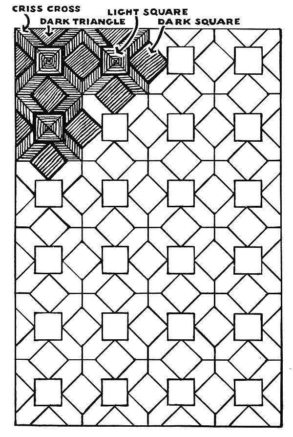 Criss Cross Afghan Pattern #629 chart