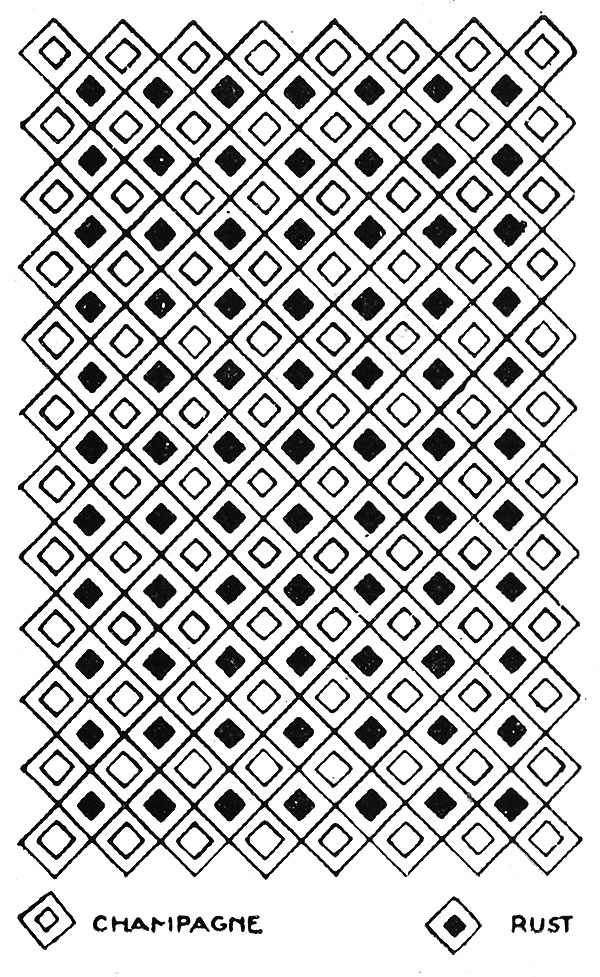 Harlequin Afghan Pattern #634 chart