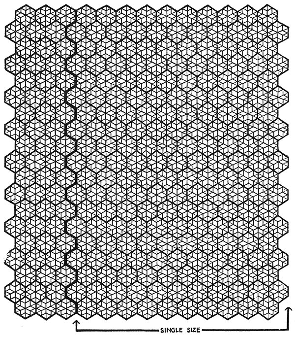 Popcorn Star Bedspread Pattern #651 chart