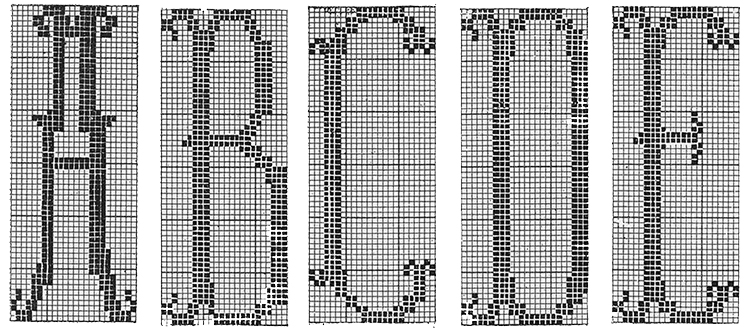 Letter Perfect Bedspread Pattern #653 alphabet chart 1