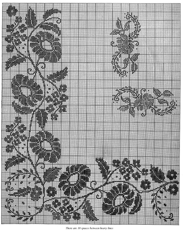 Floral Classic Tablecloth Pattern #7139 chart 1