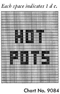 Hot Pots Potholder Pattern chart