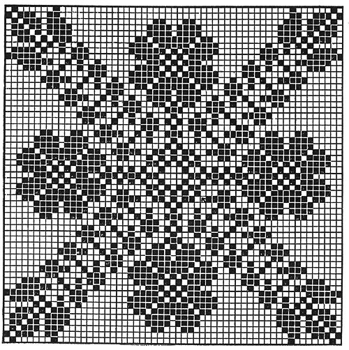 Trellis of Flowers Tablecloth Pattern #7200 chart