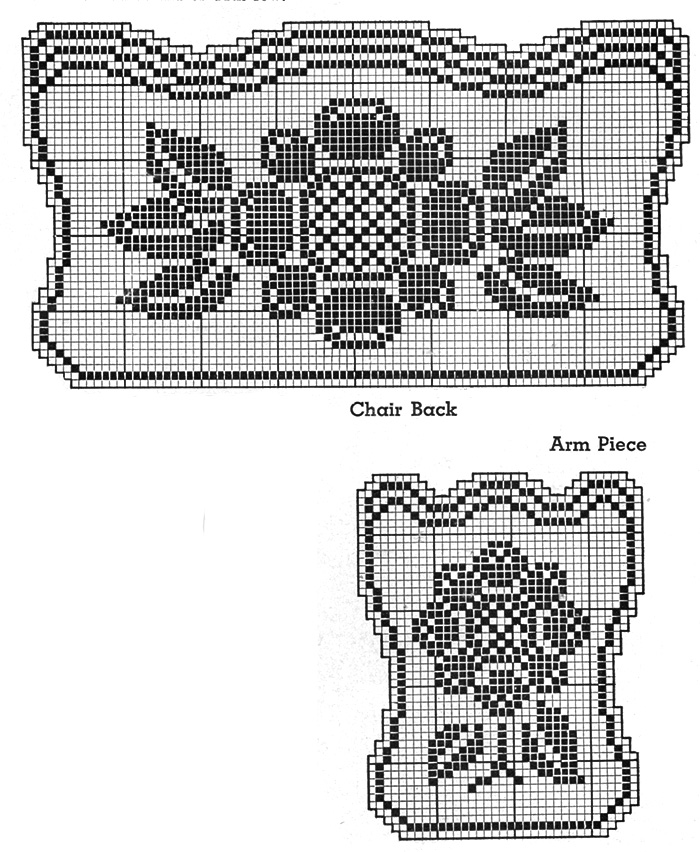 Pent House Chair Set Pattern #7522 chart