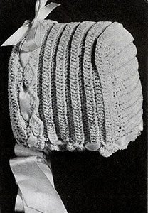 Wee One Baby Set Pattern #531 bonnet