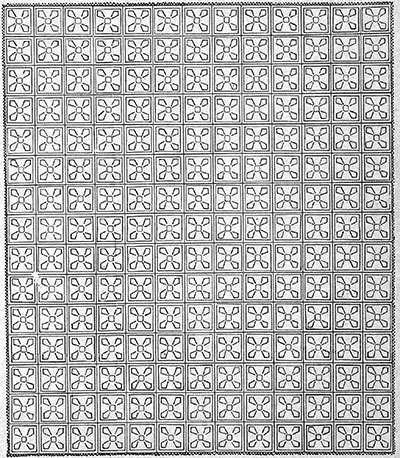 Windmill Bedspread Pattern #203 chart