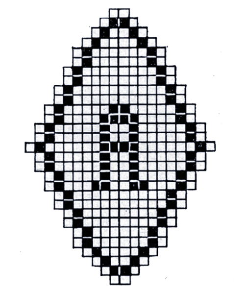 Filet Crochet Medallion Pattern #1856 chart