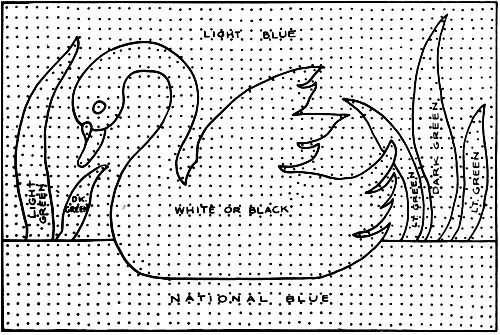 White Swan Rug Pattern Chart