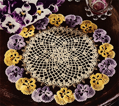New Pansy Doily Pattern #6409