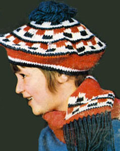 Crochet Beret and Scarf Pattern #2172