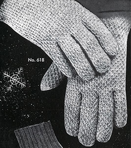 Men's Afghan Stitch Gloves Pattern #618
