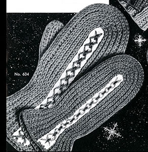 Children's Crocheted Mittens Pattern #634