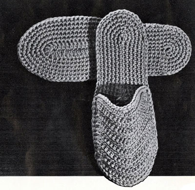 Men's Crocheted Scuffs Pattern