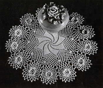 Rose Whirl Doily Pattern #7272