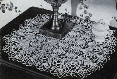Pineapple Night Table Doily Pattern #7854