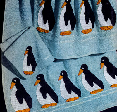 Penguin Bath Set Decorative Crochet Pattern