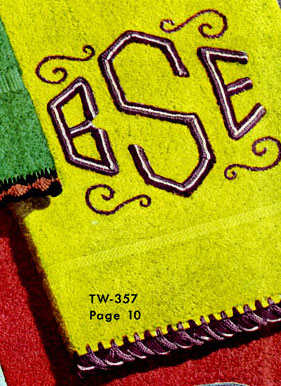 Monogram Towel Decorative Crochet Pattern TW357
