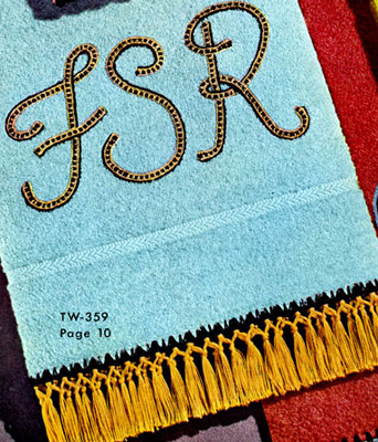 Monogram Towel Decorative Crochet Pattern TW359