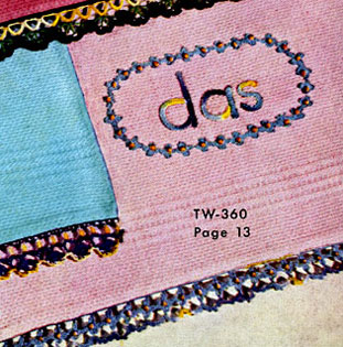 Monogram Guest Towel Decorative Crochet Pattern TW360