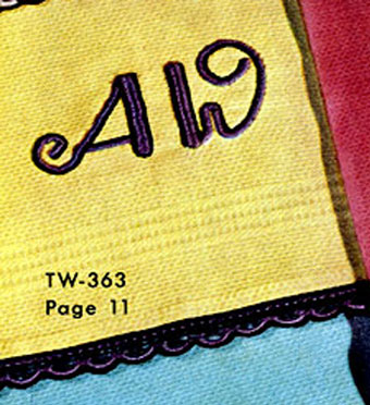 Monogram Guest Towel Decorative Crochet Pattern TW363