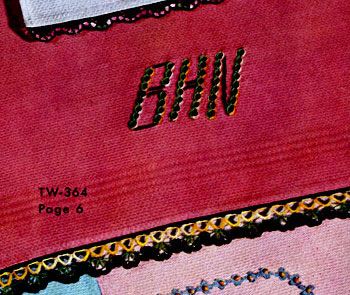 Monogram Towel Decorative Crochet Pattern TW364