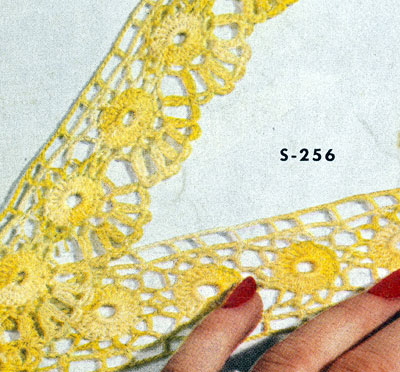 Pillow Case Edging & Insertion No. S256 Pattern