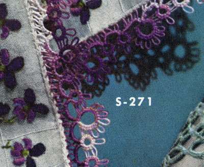 Tatted Handkerchief Edging No. S271 Pattern