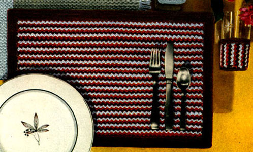 Navajo Place Mat & Glass Jacket Pattern