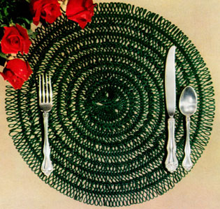 Round Hairpin Lace Place Mat Pattern
