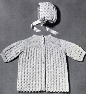 Infant's Coat and Bonnet Pattern