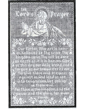 The Lord's Prayer Filet Crochet Wall Panel #703