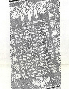 The Lord's Prayer Crocheted Filet Panel #7264