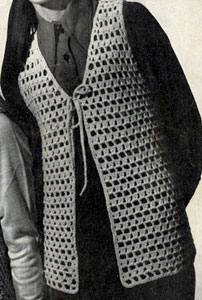 Open Stitch Crocheted Vest Pattern