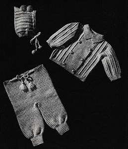 Baby's Three-Piece Crocheted Legging Set Pattern #6009