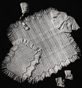 Baby's Six-Piece Crocheted Set Pattern #6015