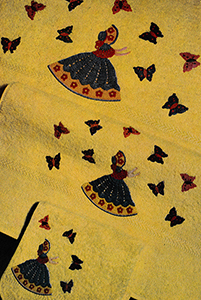 Butterfly Dance Bath Set Pattern #4