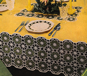 Spring Leaves Tablecloth Pattern #1