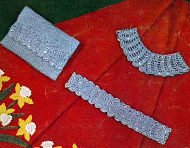 Glitter Collar, Belt and Bag Set Pattern