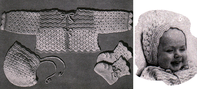Baby's Three Piece Crocheted Set Pattern #802