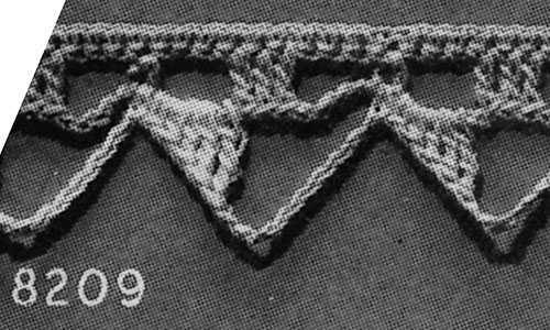 Collar & Cuff Edging #8209 Pattern