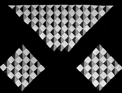 Tri-Colored Diamond Chair Set Pattern #7094